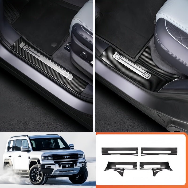 Carbon Fiber Door Sill Guards for BYD Leopard 5 & Denza B5