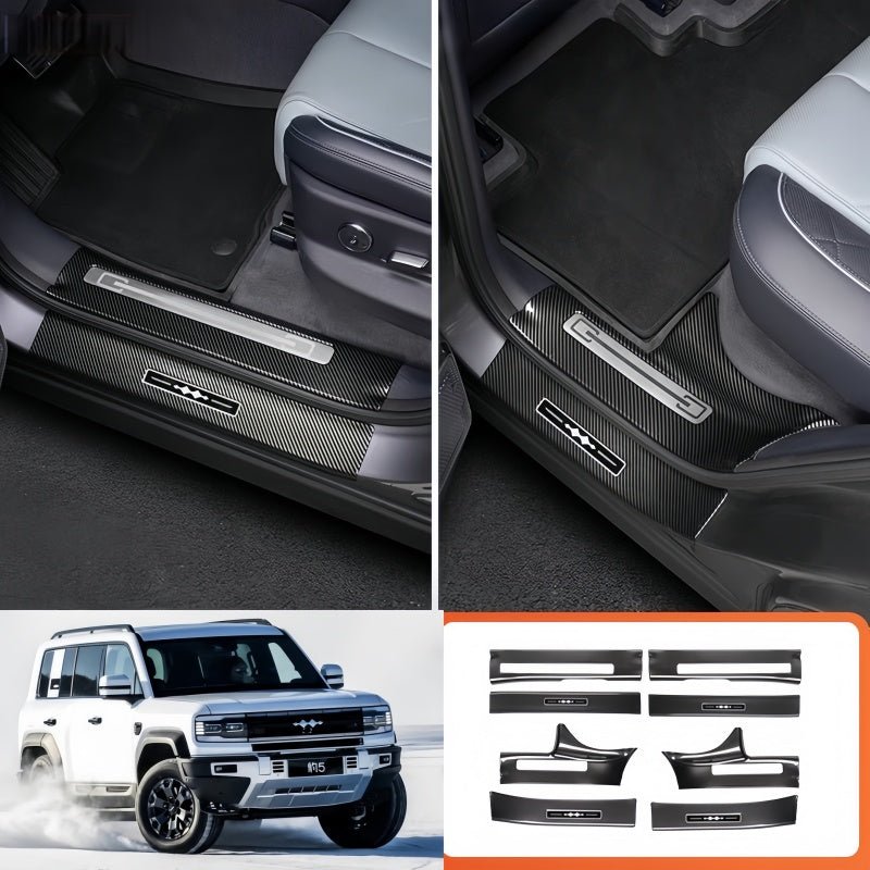 Carbon Fiber Door Sill Guards for BYD Leopard 5 & Denza B5