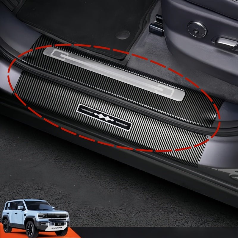 Carbon Fiber Door Sill Guards for BYD Leopard 5 & Denza B5