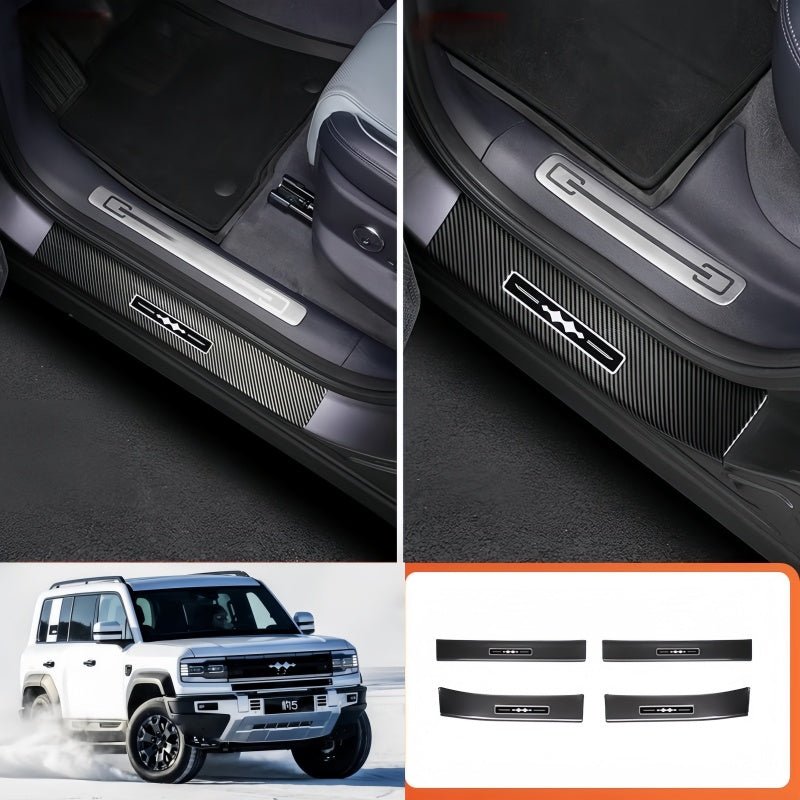 Carbon Fiber Door Sill Guards for BYD Leopard 5 & Denza B5