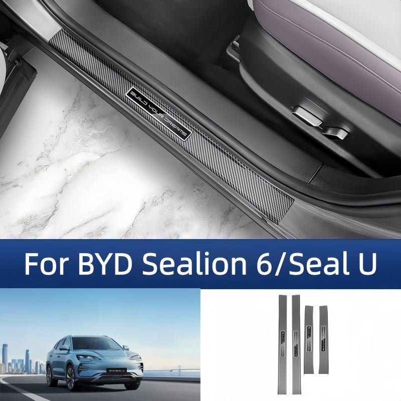 Carbon Fiber Door Sill Protectors for BYD Sealion 6/Seal U