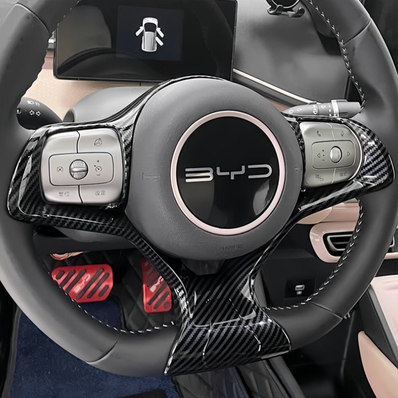 Carbon Fiber Texture Steering Wheel Cover for BYD ATTO 1 - Nice BYD