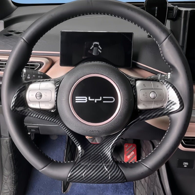 Carbon Fiber Texture Steering Wheel Cover for BYD ATTO 1 - Nice BYD