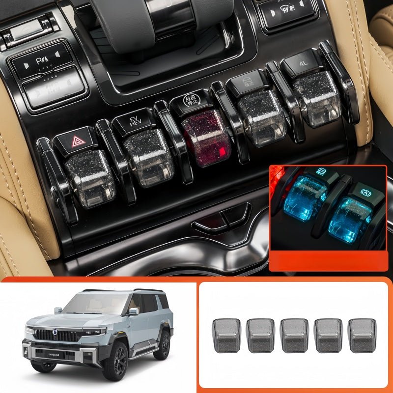 Console Button TPU Protective Sleeve for BYD Leopard 8 & Denza B8