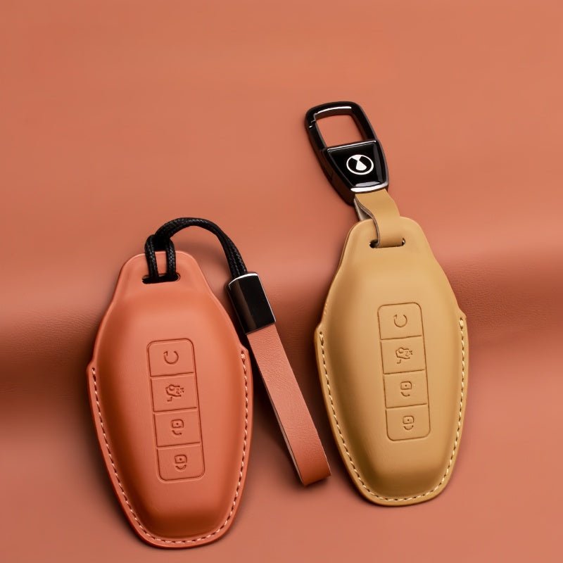 Full Wrap Leather Key Fob Case for Denza B5/B8
