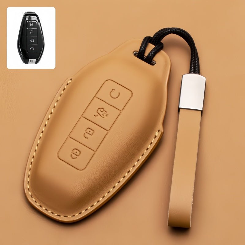 Full Wrap Leather Key Fob Case for Denza B5/B8