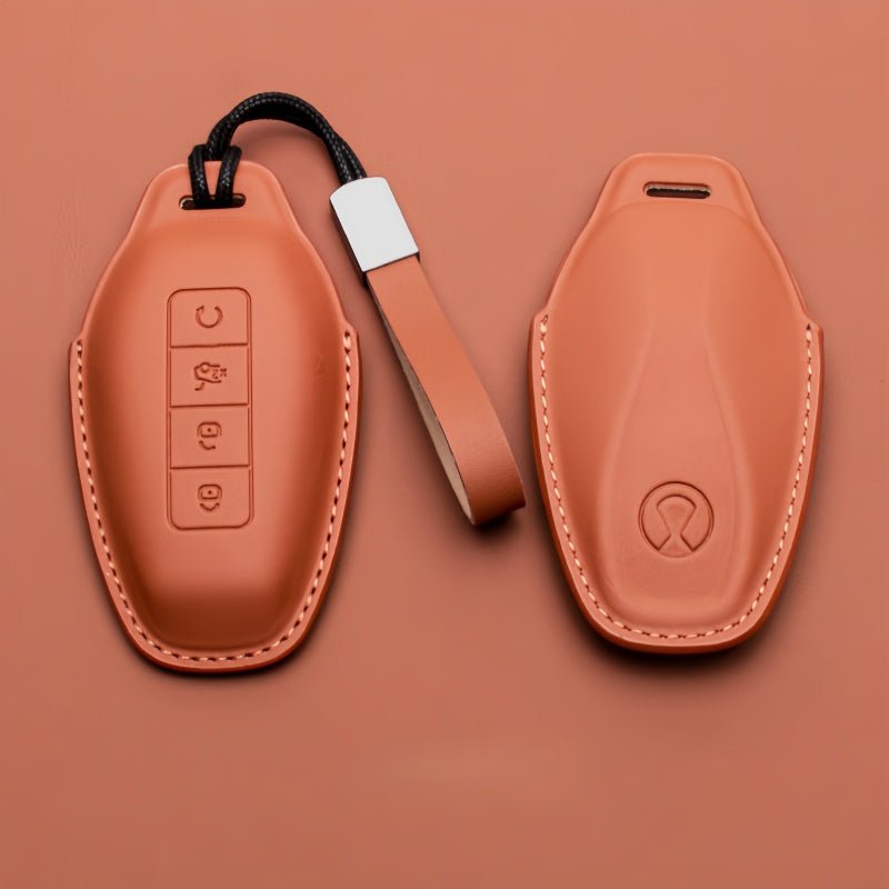 Full Wrap Leather Key Fob Case for Denza B5/B8