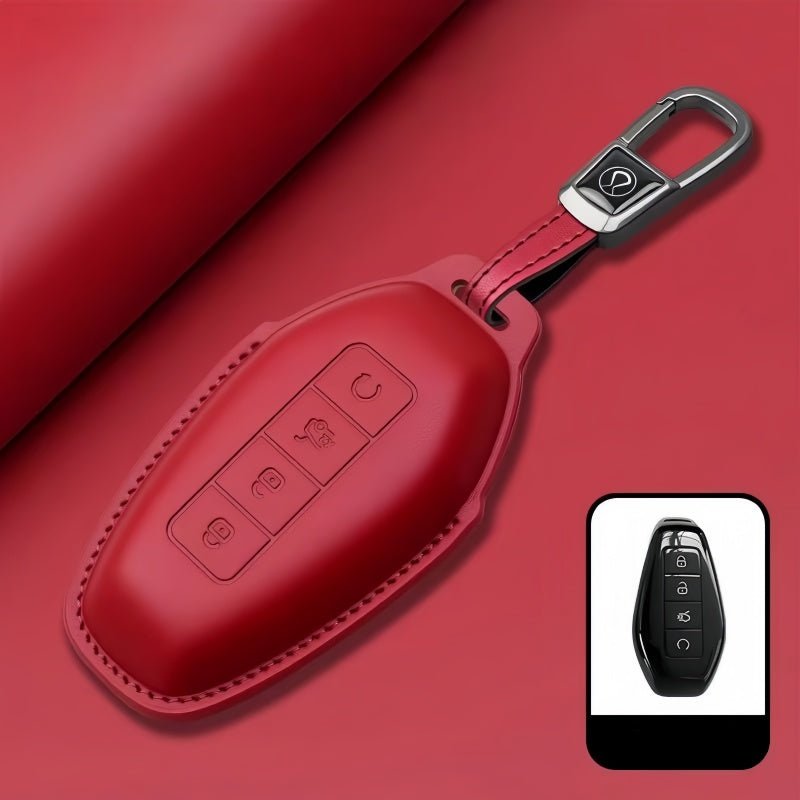 Full Wrap Leather Key Fob Case for Denza B5/B8