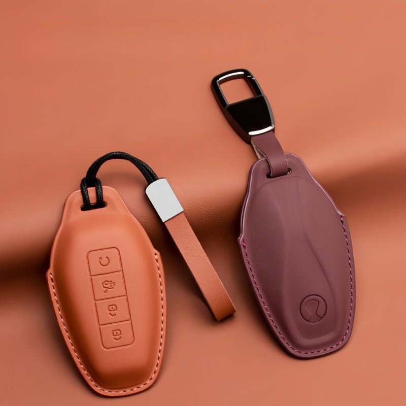 Full Wrap Leather Key Fob Case for Denza B5/B8