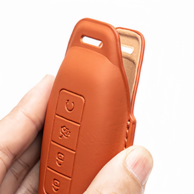 Full Wrap Leather Key Fob Case for Denza B5/B8