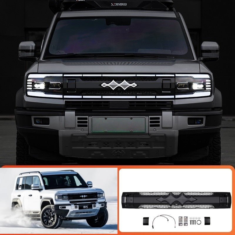 LED Light-Up Front Grille with Emblem for BYD Leopard 5 & Denza B5