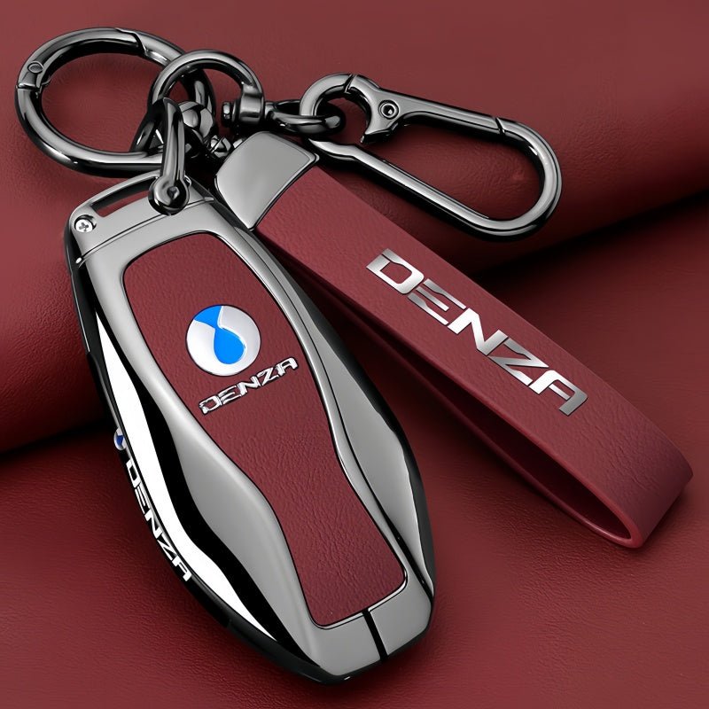 Luxury Zinc Alloy Leather Key Fob Cover for Denza B5 B8