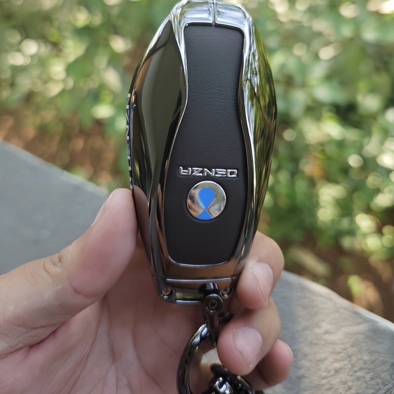 Luxury Zinc Alloy Leather Key Fob Cover for Denza B5 B8