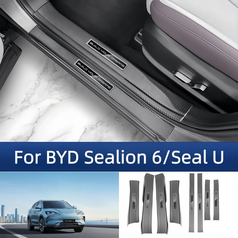 Carbon Fiber Door Sill Protectors for BYD Sealion 6/Seal U
