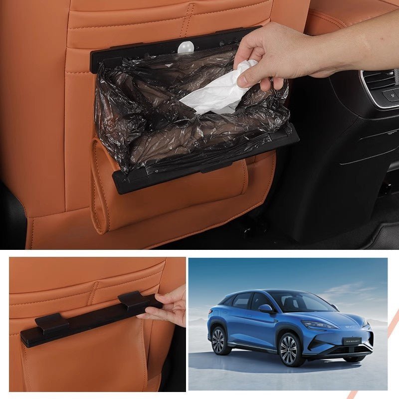 Car Seat Back Storage Bin with Magnetic Lid for BYD