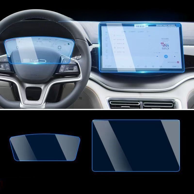 For BYD Navigation Screen Dashboard Screen Tempered Glass Film （4 Pcs)