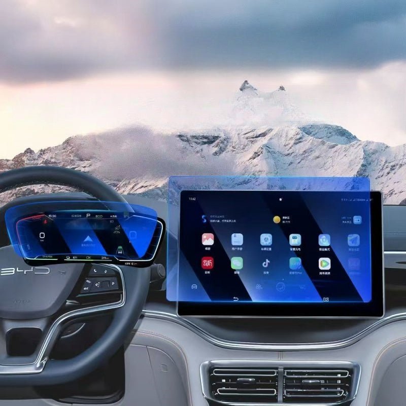 For BYD Navigation Screen Dashboard Screen Tempered Glass Film （4 Pcs)