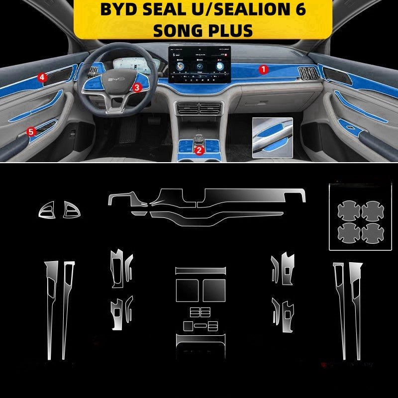 For BYD Sealion 6/Seal u Interior TPU Protective Film Kit