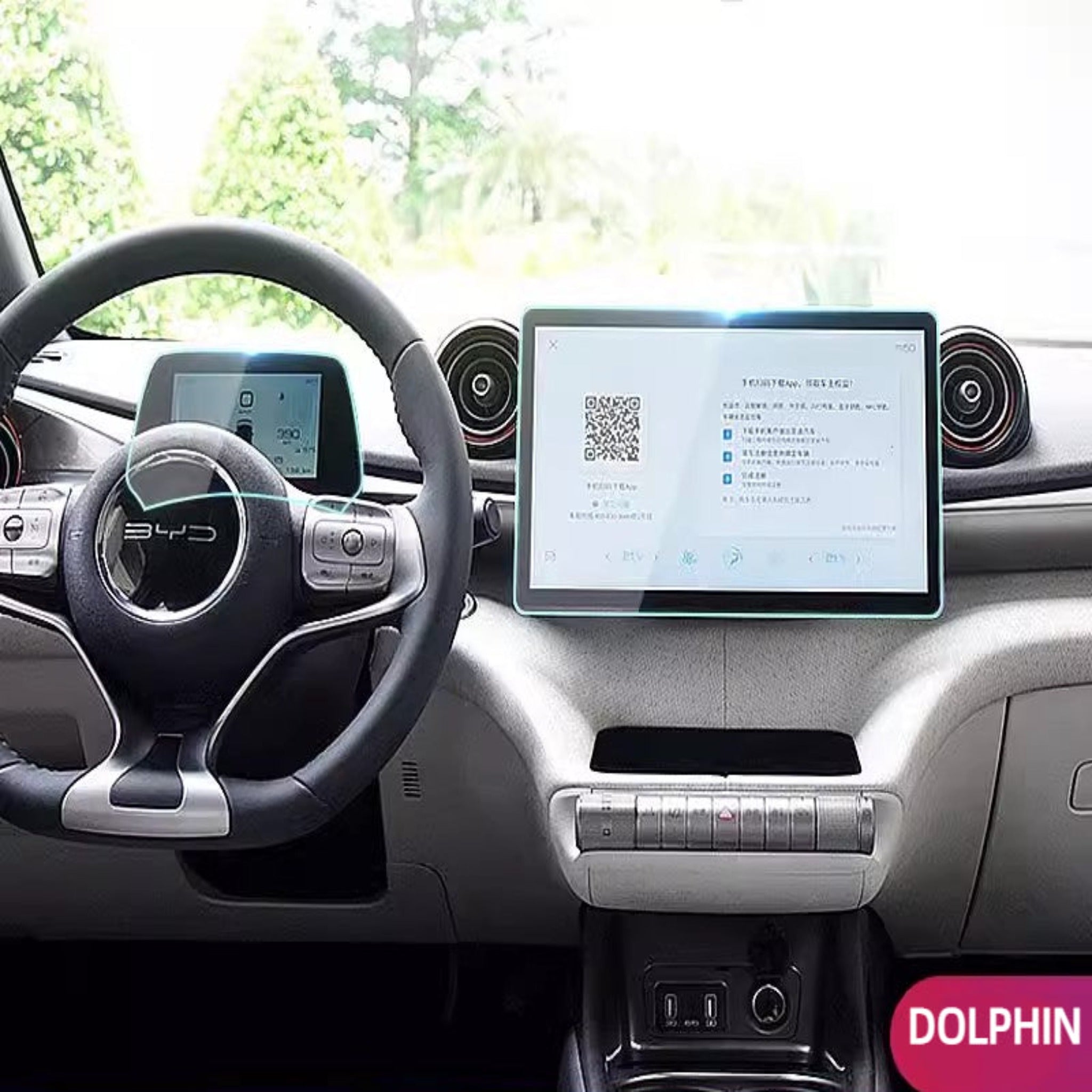 For BYD Navigation Screen Dashboard Screen Tempered Glass Film （4 Pcs)