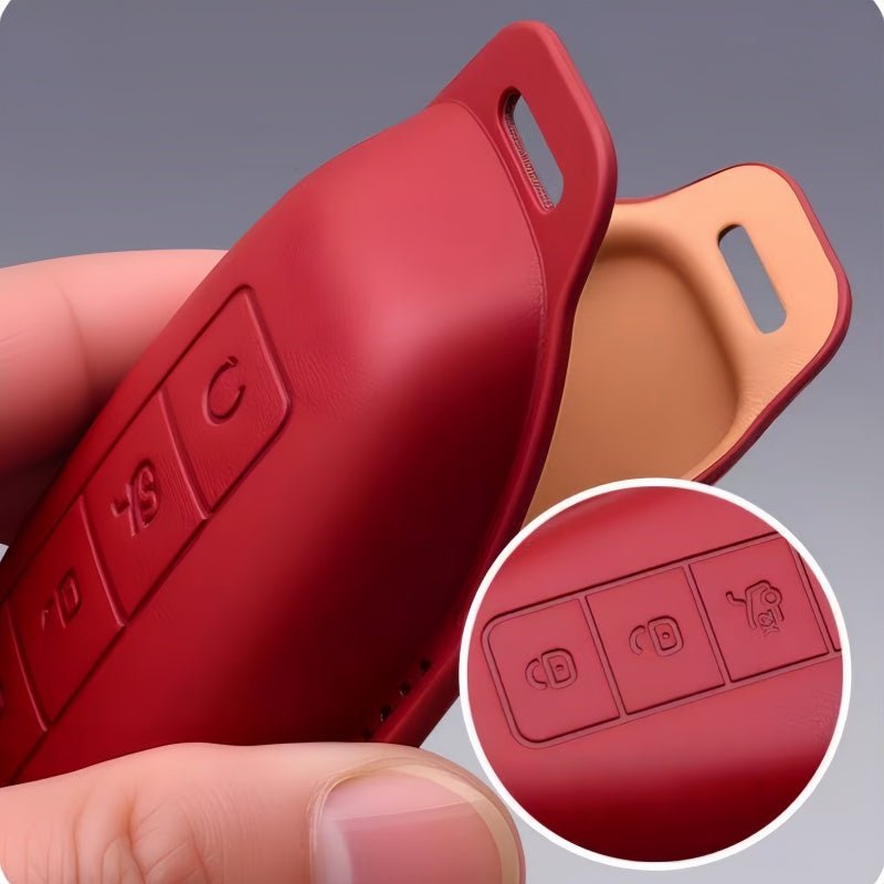Full Wrap Leather Key Fob Case for Denza B5/B8