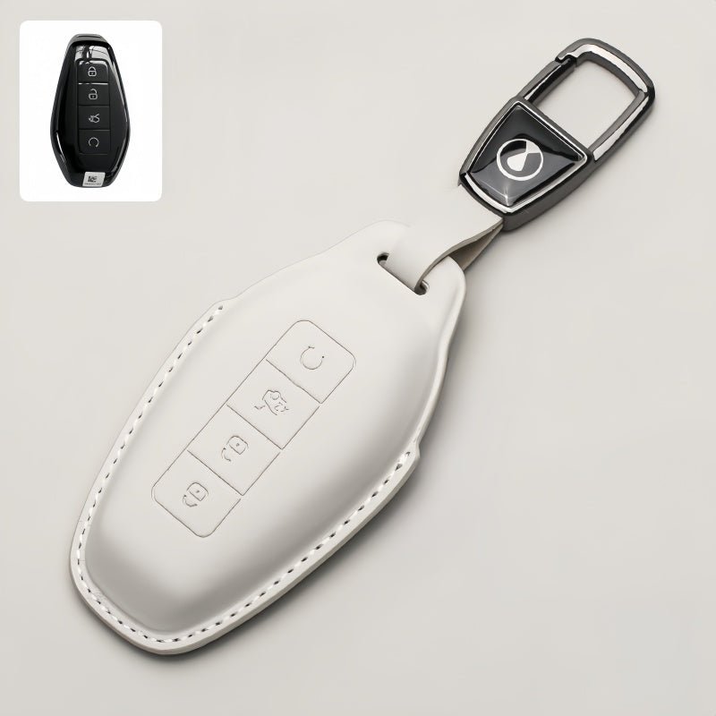 Full Wrap Leather Key Fob Case for Denza B5/B8