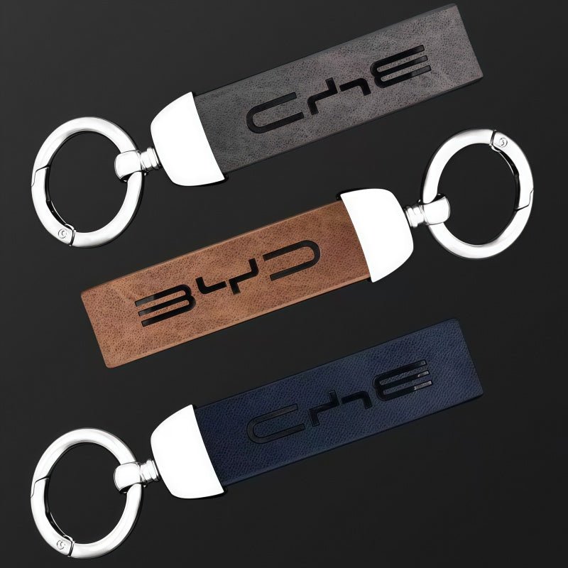 Leather Key Lanyard with Metal Hook for BYD - Nice BYD