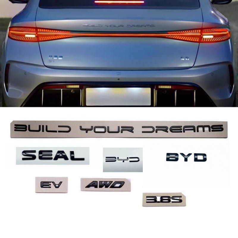Rear Bumper Glossy Black Badges LOGO for 2024 BYD Seal